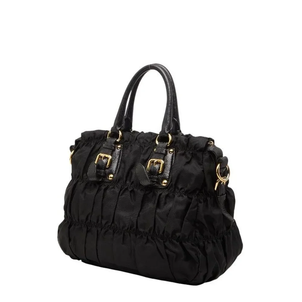 Prada Gather Logo Tote Bag